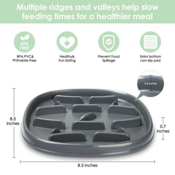 YUAKUOD SLOW FEEDER NON SLIP DOG BOWL NWT - Picture 6 of 11